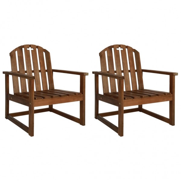 Sillones de jardín 2 uds madera acacia maciza