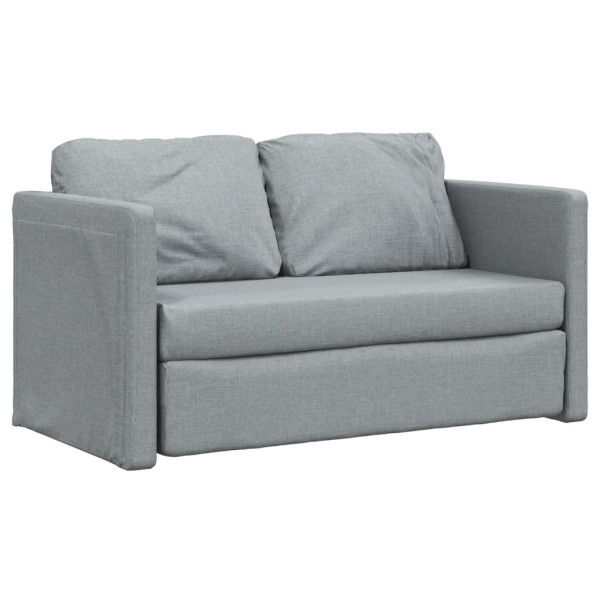 Sofá cama de suelo 2 en 1 tela gris claro 112x174x55 cm