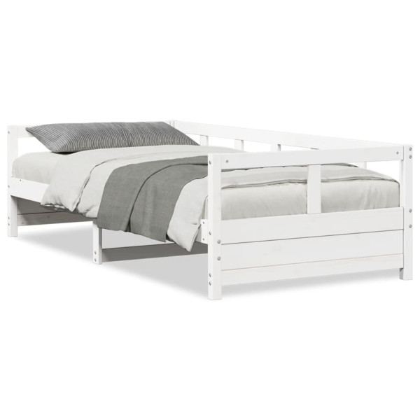 Sofá cama madera maciza de pino blanco 90x190 cm