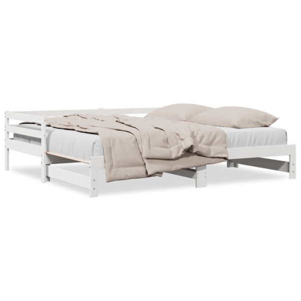 Sofá cama nido madera maciza de pino blanco 90x200 cm