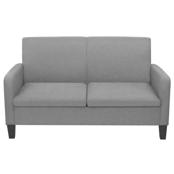 Sofá de 2 plazas 135x65x76 cm gris claro