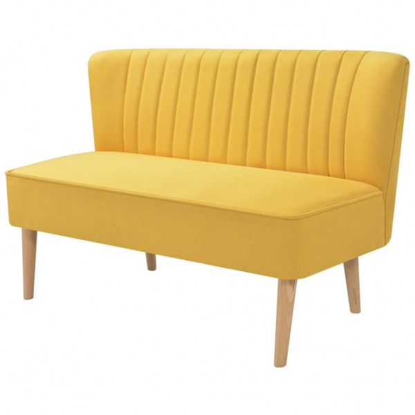Sofá de tela amarillo 117x55.5x77 cm