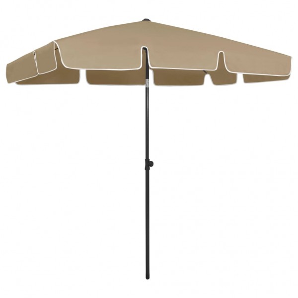 Sombrilla de playa taupe 200x125 cm
