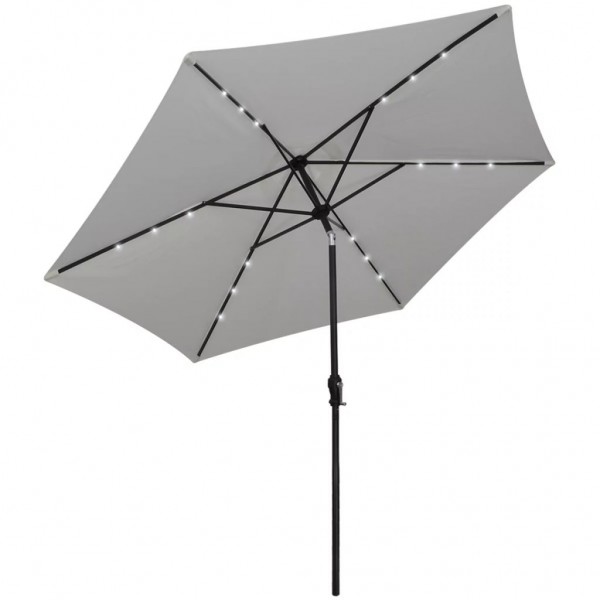 Sombrilla voladiza 3 m blanca arena