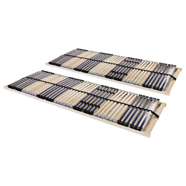 Somieres de cama 2 uds con 42 láminas 7 zonas 90x200 cm