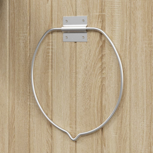 Soporte de cubo montado en la pared de acero plateado
