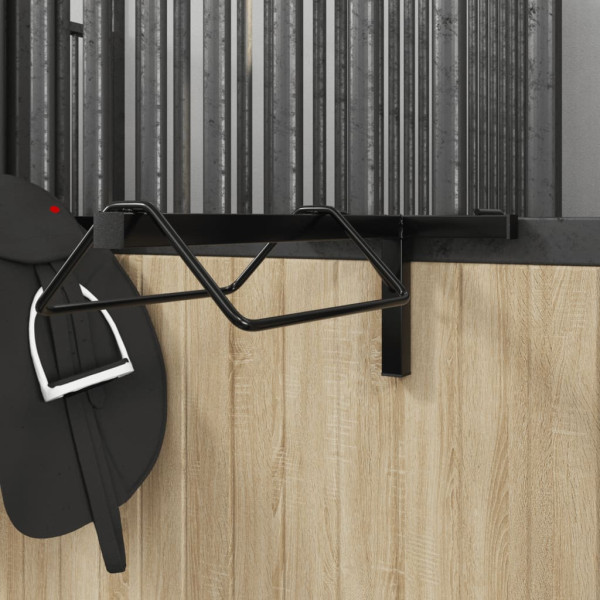 Soporte de silla de montura de pared hierro negro