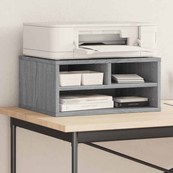 Soporte impresora madera ingeniería gris Sonoma 49x40x22.5 cm