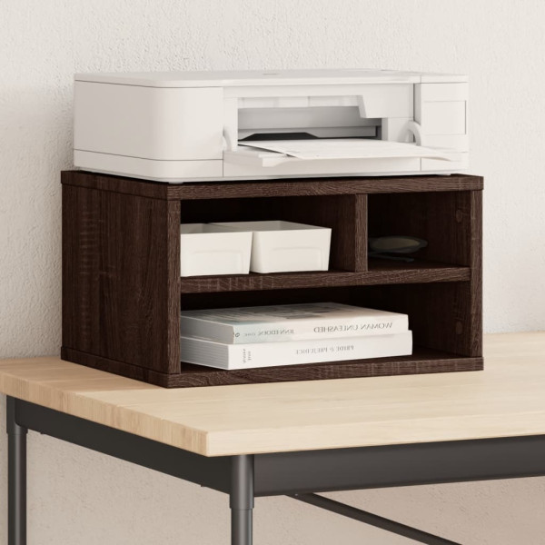Soporte impresora madera ingeniería marrón roble 40x32x22.5 cm
