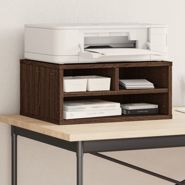 Soporte impresora madera ingeniería marrón roble 49x40x22.5 cm