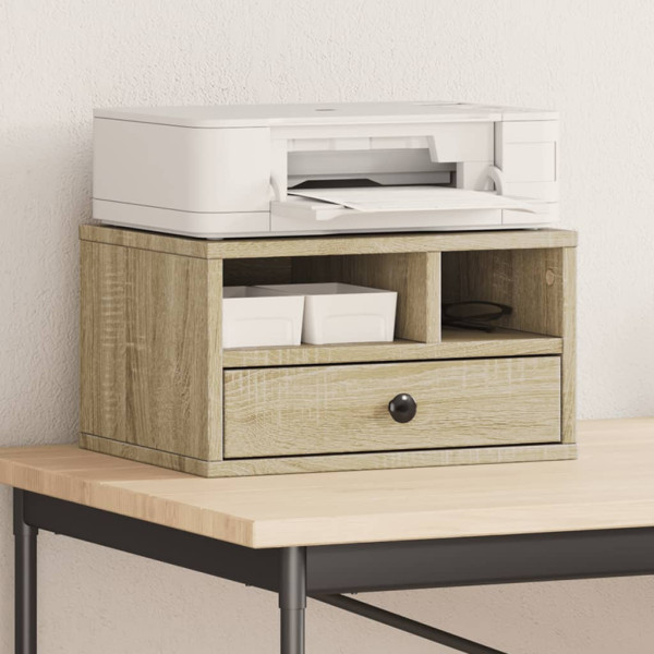 Soporte impresora madera ingeniería roble Sonoma 40x32x22.5 cm