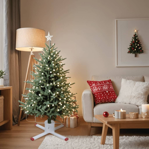 Soporte para árbol de Navidad blanco 61x61x15.5 cm