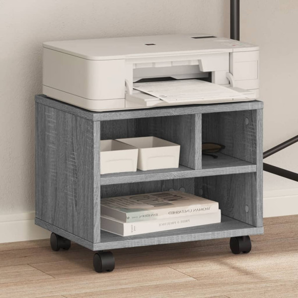 Soporte para impresora con ruedas gris Sonoma 41x32x34.5 cm