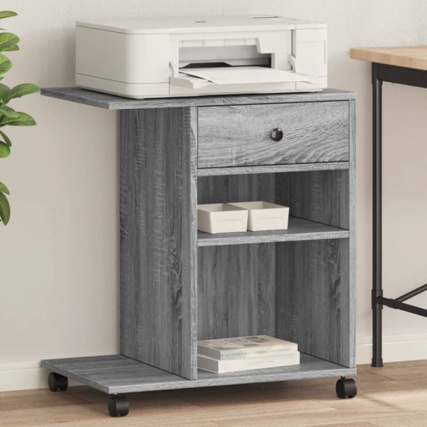 Soporte para impresora con ruedas gris Sonoma 60x40x68.5 cm