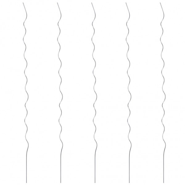Soporte para planta espiral 5 unidades 110 cm acero galvanizado