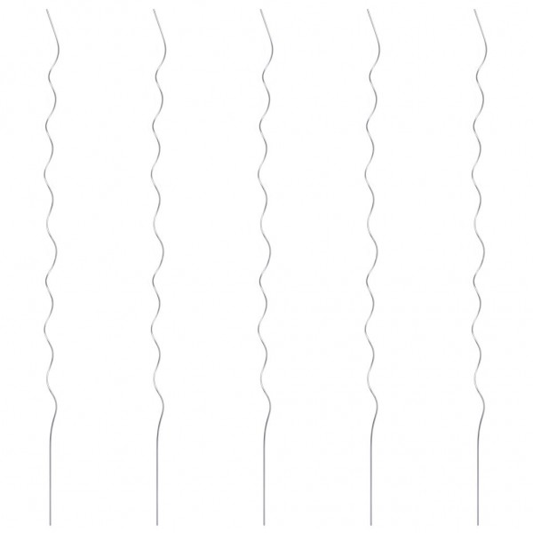 Soporte para planta espiral 5 unidades 170 cm acero galvanizado