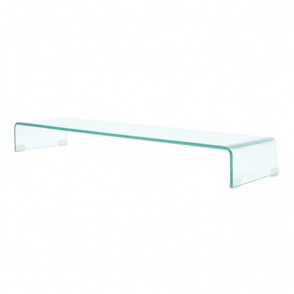 Soporte para TV/Elevador monitor cristal claro 100x30x13 cm