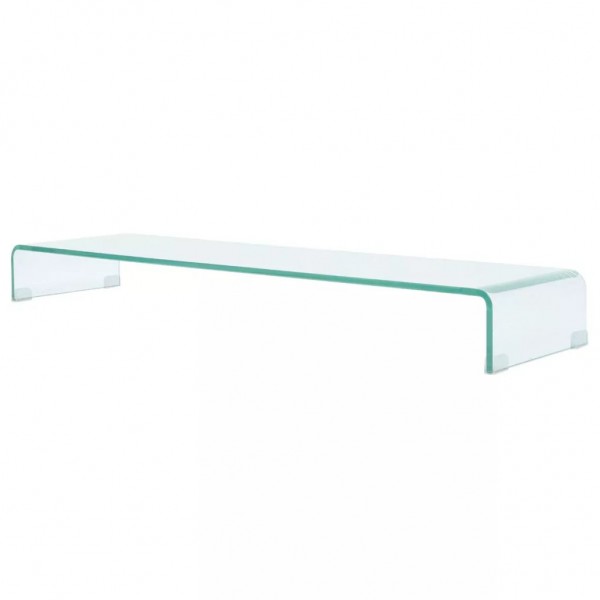 Soporte para TV/Elevador monitor cristal claro 120x30x13 cm