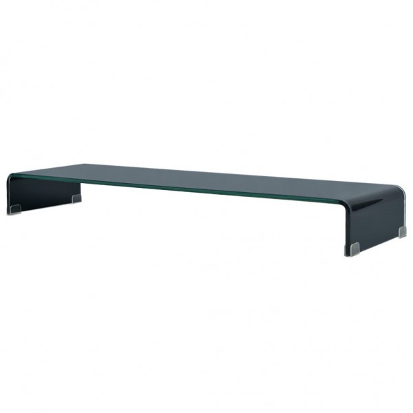 Soporte para TV/Elevador monitor cristal negro 110x30x13 cm