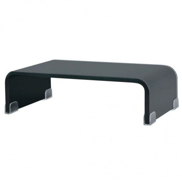 Soporte para TV/Elevador monitor cristal negro 40x25x11 cm