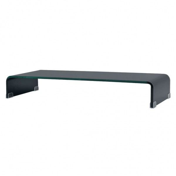 Soporte para TV/Elevador monitor cristal negro 90x30x13 cm