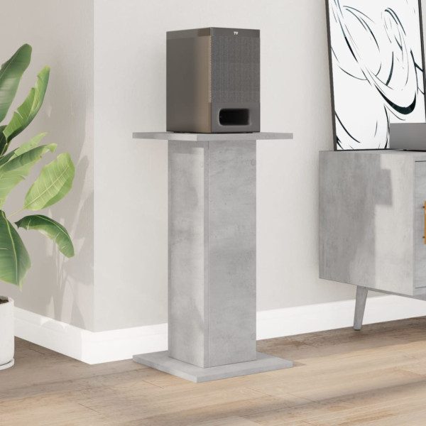 Soportes altavoces 2 uds madera gris hormigón 30x30x60 cm