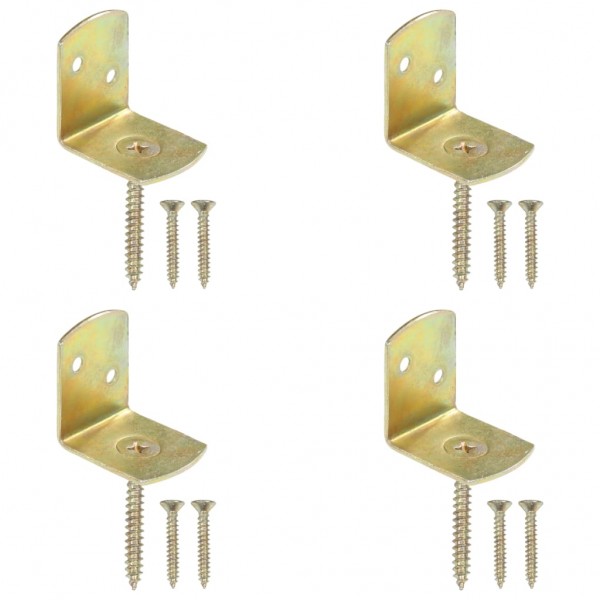 Soportes del panel de la valla 4 uds en L metal galvanizado