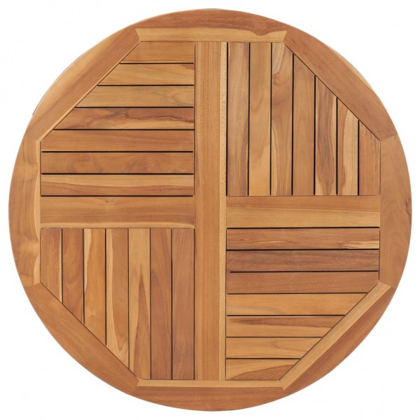 Superficie de mesa redonda madera maciza de teca 2.5 cm 90 cm