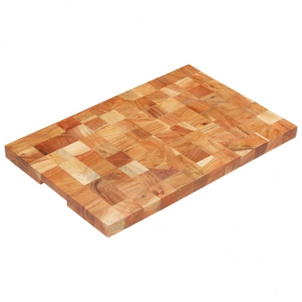 Tabla de cortar de madera maciza de acacia 60x40x3.8 cm