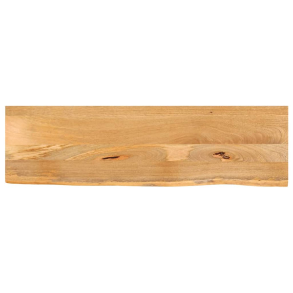 Tablero de mesa borde natural madera maciza mango 100x30x2.5 cm