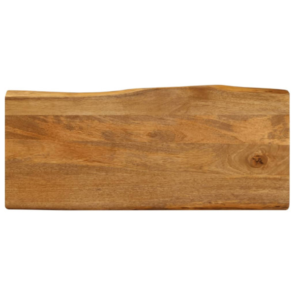 Tablero de mesa borde natural madera maciza mango 100x40x2.5 cm