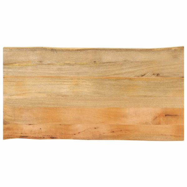 Tablero de mesa borde natural madera maciza mango 100x60x2.5 cm