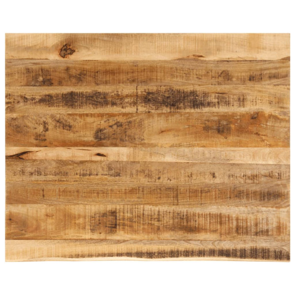 Tablero de mesa borde natural madera maciza mango 100x80x3.8 cm