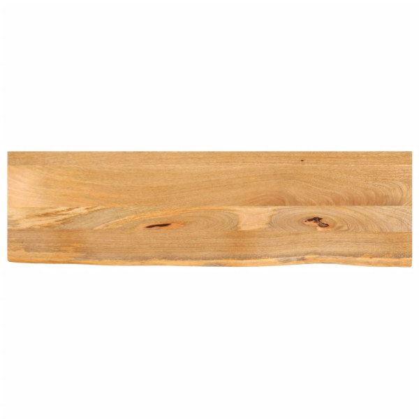Tablero de mesa borde natural madera maciza mango 120x20x3.8 cm