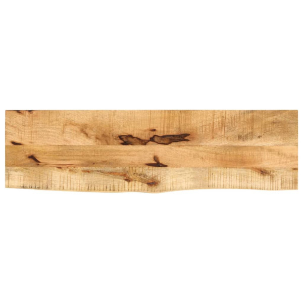 Tablero de mesa borde natural madera maciza mango 120x30x3.8 cm