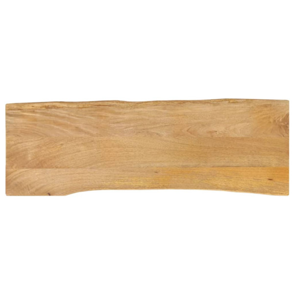 Tablero de mesa borde natural madera maciza mango 120x40x3.8 cm