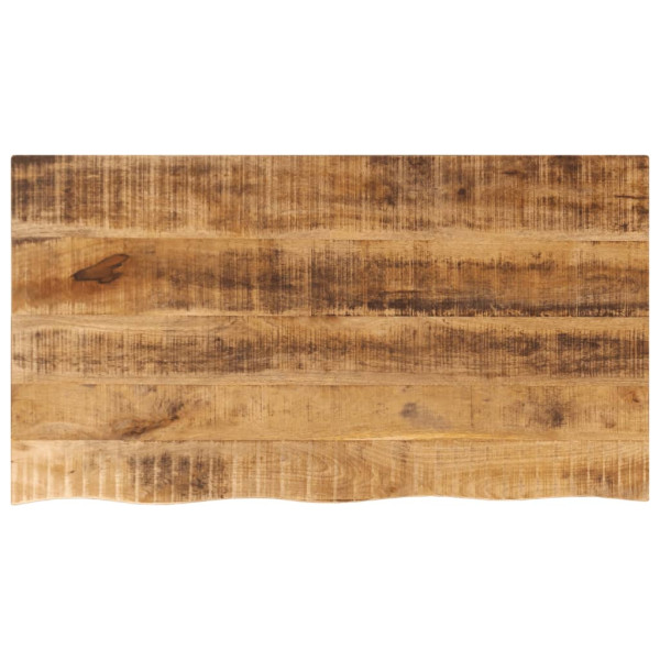 Tablero de mesa borde natural madera maciza mango 120x60x3.8 cm