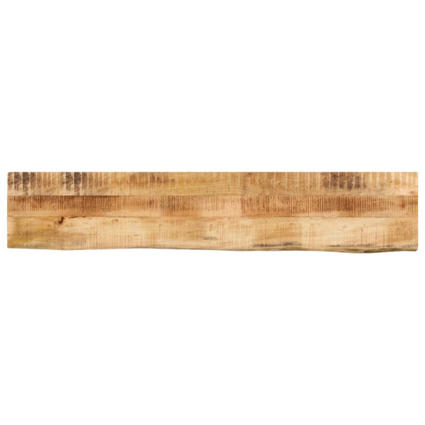 Tablero de mesa borde natural madera maciza mango 140x30x3.8 cm
