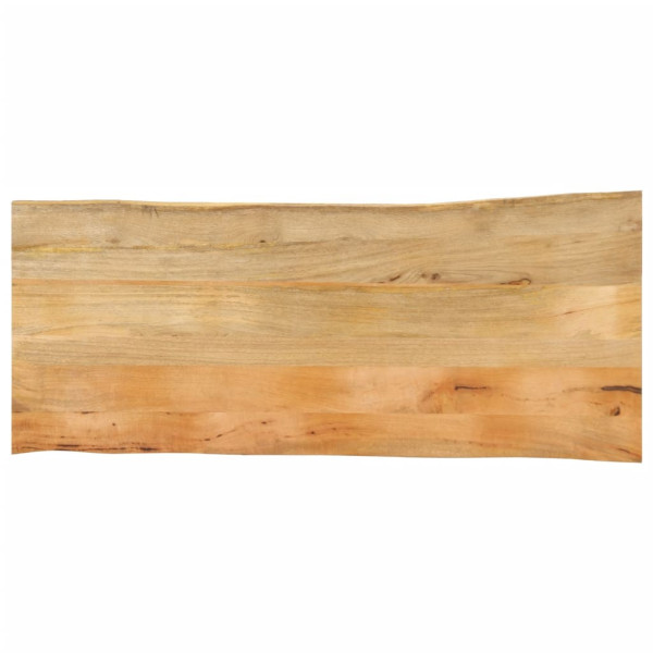 Tablero de mesa borde natural madera maciza mango 140x60x2.5 cm