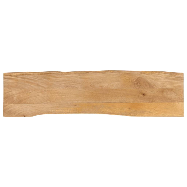 Tablero de mesa borde natural madera maciza mango 180x40x3.8 cm