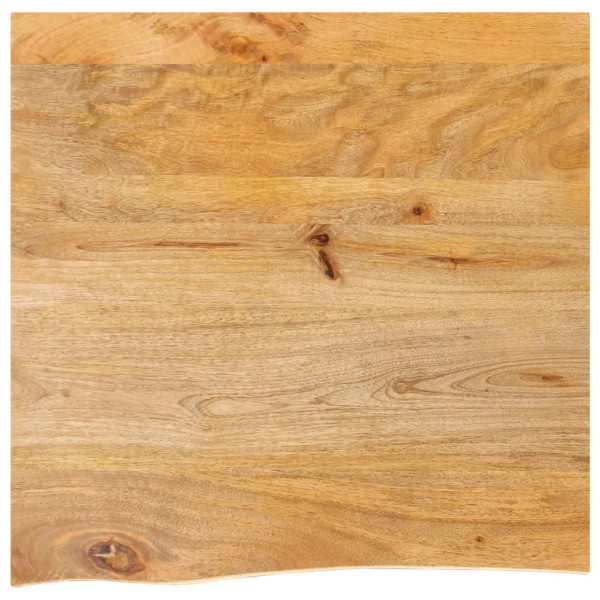 Tablero de mesa borde natural madera maciza mango 40x40x2.5 cm