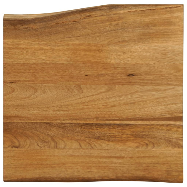 Tablero de mesa borde natural madera maciza mango 40x40x3.8 cm