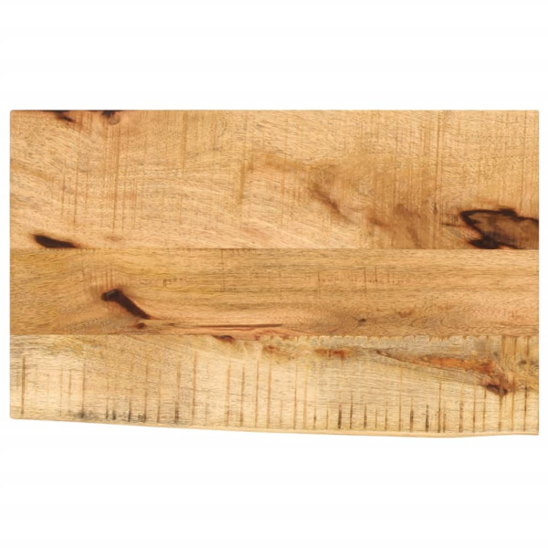 Tablero de mesa borde natural madera maciza mango 50x30x2.5 cm