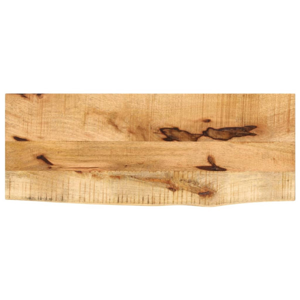 Tablero de mesa borde natural madera maciza mango 70x40x3.8 cm
