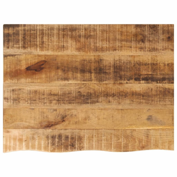 Tablero de mesa borde natural madera maciza mango 70x60x2.5 cm