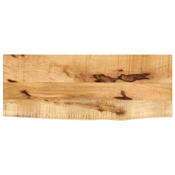 Tablero de mesa borde natural madera maciza mango 80x40x2.5 cm