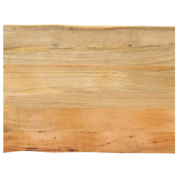Tablero de mesa borde natural madera maciza mango 80x60x2.5 cm