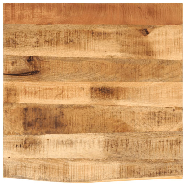 Tablero de mesa borde natural madera maciza mango 80x80x3.8 cm