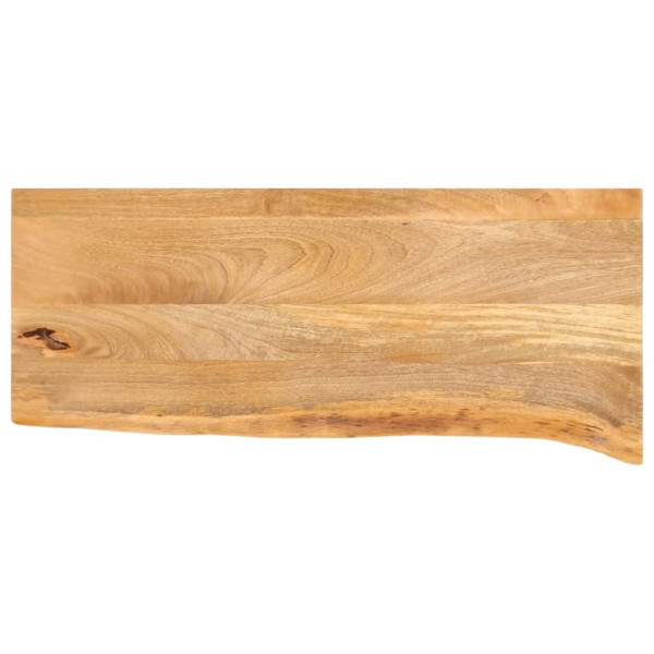 Tablero de mesa borde natural madera maciza mango 90x20x2.5 cm