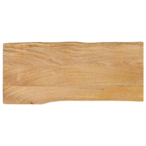 Tablero de mesa borde natural madera maciza mango 90x40x3.8 cm